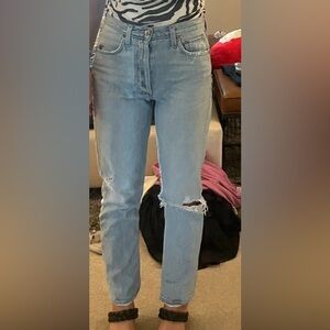 Agolde Riley Straight Crop Jeans Size 25